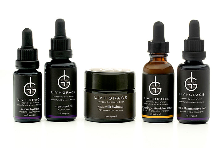 A bespoke collection of customizable skincare to Heal, Repair and Rejuvenate your skin with botanical serums and moisturizer that are Alive and rich with Organic and Natural ingredients proven to work! LIV+GRACE SKINCARE by Cindy O'Brien a bespoke collection of powerful, ultra clean and nontoxic skincare line from Napa, California.
