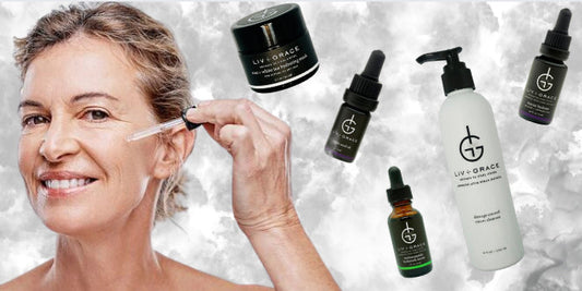 Clean beauty products used in a K-Beauty Routine with LIV + GRACE SKINCARE 