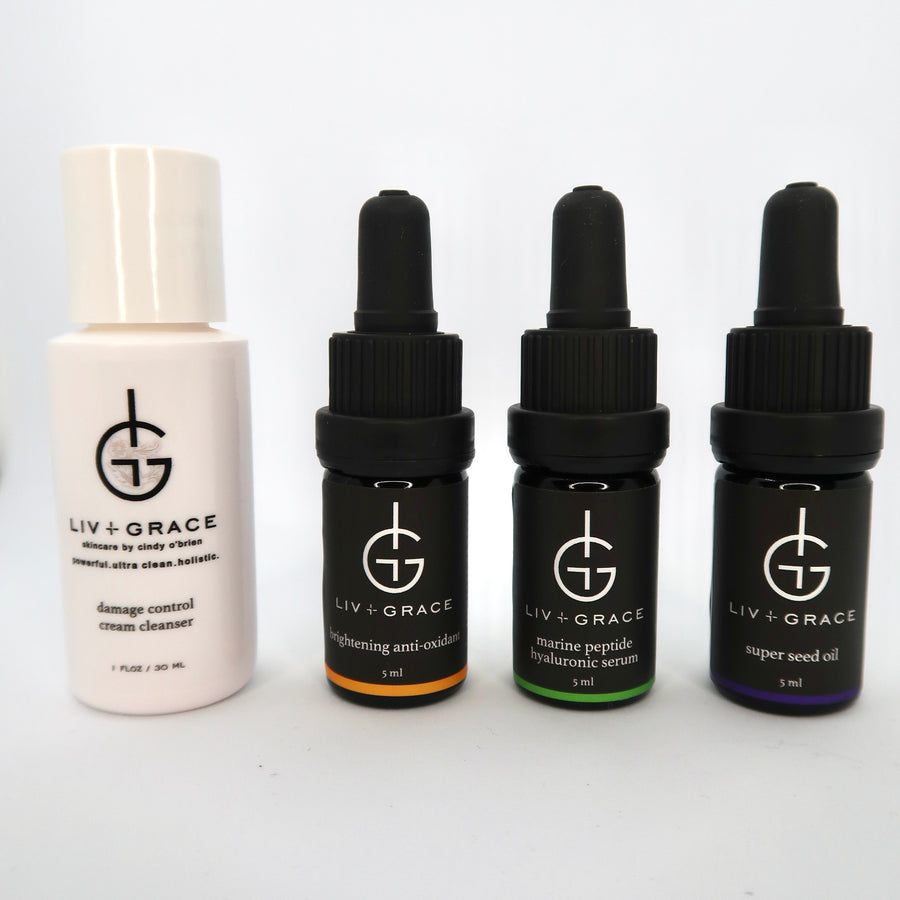 Essential Travel Kit for Normal to Dry Skin by LIV + GRACE SKINCARE