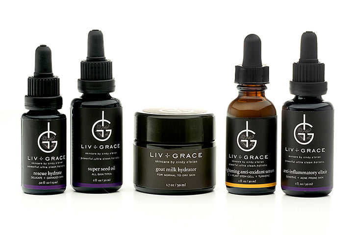 A bespoke collection of customizable skincare to Heal, Repair and Rejuvenate your skin with botanical serums and moisturizer that are Alive and rich with Organic and Natural ingredients proven to work!  LIV+GRACE SKINCARE by Cindy O'Brien a bespoke collection of powerful, ultra clean and nontoxic skincare line from Napa, California.